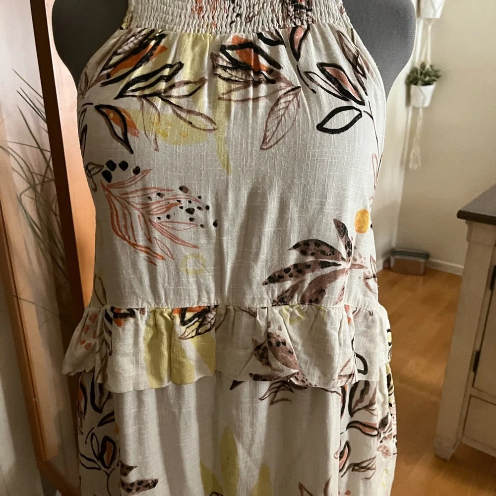 Free People White Floral Backless Ruffle Maxi Dress - Picture 5 of 11
